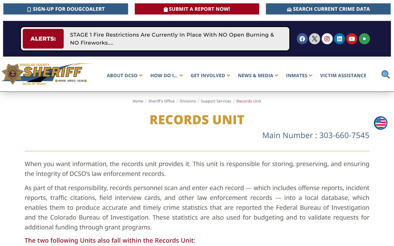 Douglas County Sheriff booking records and booking releases