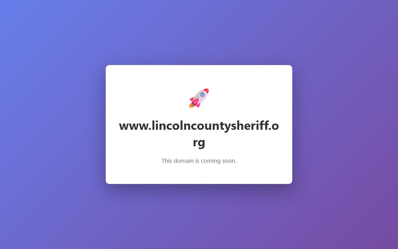 Lincoln County Sheriff jail information for Lincoln County booking releases